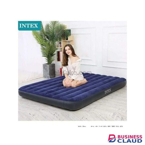 Intex Queen Size Air bed Mattress,10 inch Height, DuraBeam Deluxe Comfort-Plush - Portable Inflatable Bed for Camping, Travel, Guests, with A pump