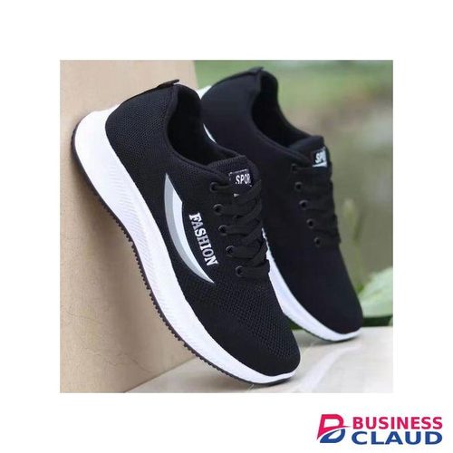 BLWOENS Men's Sneakers Casual Shoes Comfortable Sneakers Classic Lace-up Shoe-Black/White