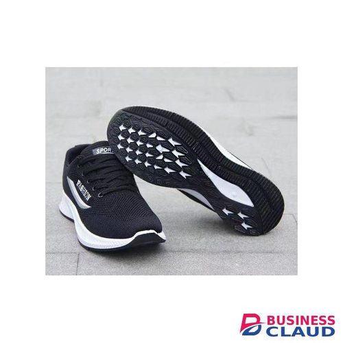 BLWOENS Men's Sneakers Casual Shoes Comfortable Sneakers Classic Lace-up Shoe-Black/White
