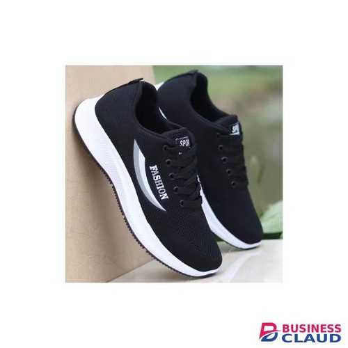 BLWOENS Men's Sneakers Casual Shoes Comfortable Sneakers Classic Lace-up Shoe-Black/White