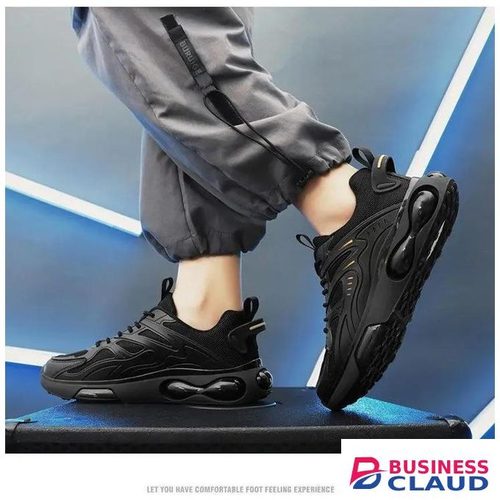 Men's Comfortable Sneakers Outdoor Casual Shoes/Breathable mesh running shoes - black