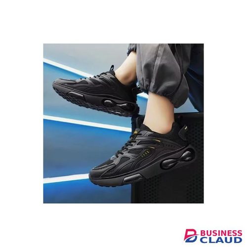 Men's Comfortable Sneakers Outdoor Casual Shoes/Breathable mesh running shoes - black