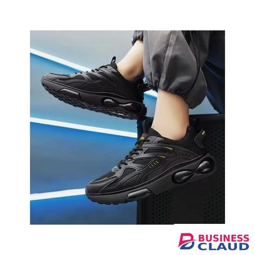 Men's Comfortable Sneakers Outdoor Casual Shoes/Breathable mesh running shoes - black
