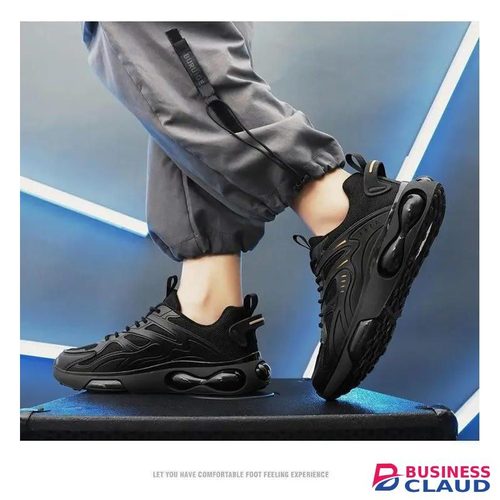 Men's Comfortable Sneakers Outdoor Casual Shoes/Breathable mesh running shoes - black