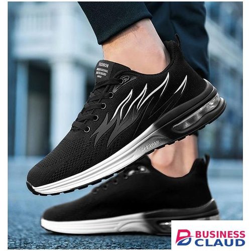 BLWOENS Men's Sneakers Casual Shoes Comfortable Sneakers Classic Lace-up Air cushion sports shoes - Black