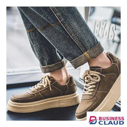 Men's Breathable Sneakers Sports Running Casual Board Shoes Brown