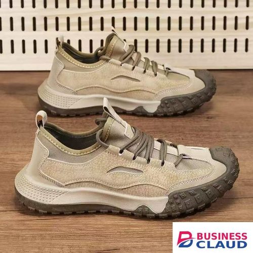 Men's Breathable Sneakers Sports Running Casual Shoes Brown