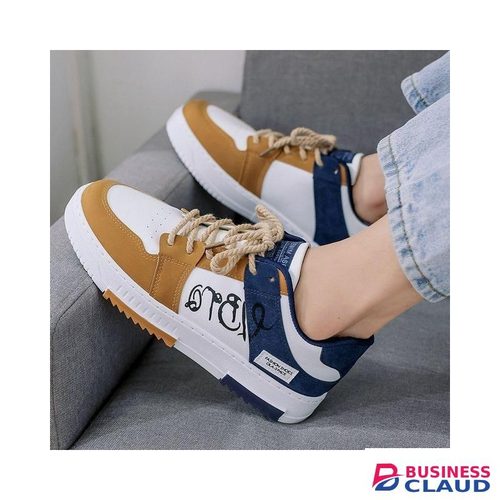Men's casual thick-soled sports shoes--yellow