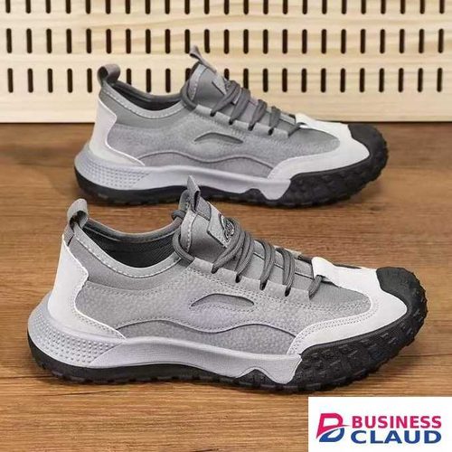 Men's Breathable Sneakers Sports Running Casual Shoes Grey