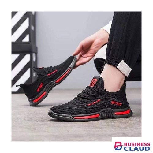 Men's Sneakers Breathable Sports Shoes Fashion Sneakers-Black