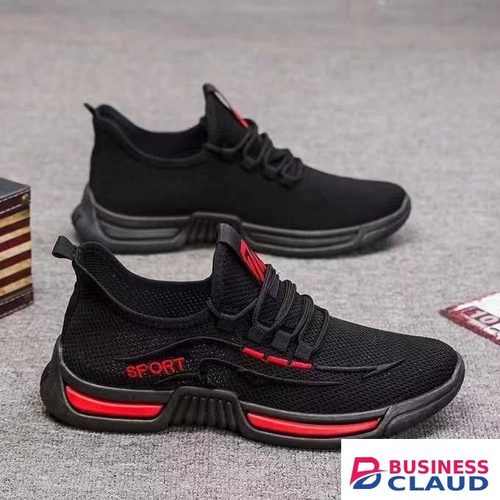 Men's Sneakers Breathable Sports Shoes Fashion Sneakers-Black in 1