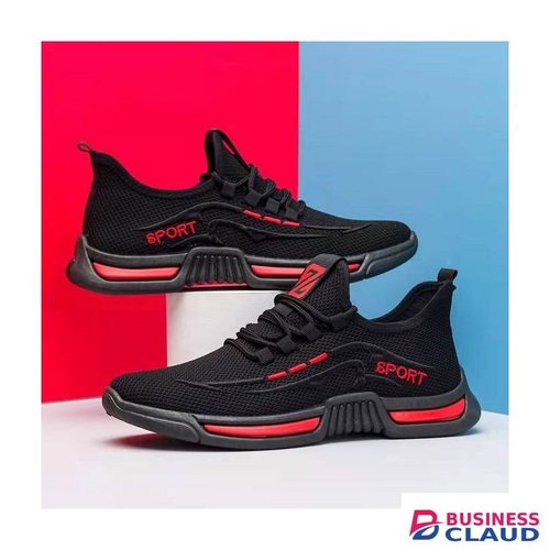 Men's Sneakers Breathable Sports Shoes Fashion Sneakers-Black in 1
