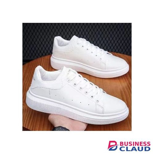 Men's Comfortable Gentle Casual Sport Running Sneakers Shoes Solid White