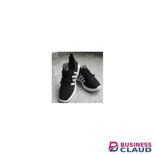 Mens Sneakers Non Slip Lightweight Breathable Running Shoes Black/White-EU 43