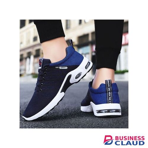 Casual Air-Cushion Sneakers Trendy Running Shoes For Men - Navy Blue