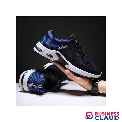 Casual Air-Cushion Sneakers Trendy Running Shoes For Men - Navy Blue