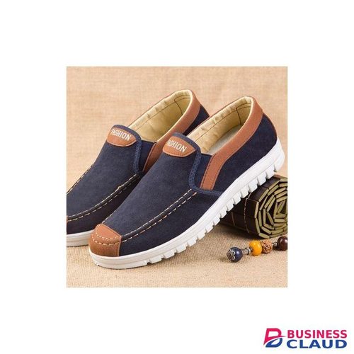 Mens Slipon Sports Shoes Loafers Canvas Casual Classic Running Sneaker Blue