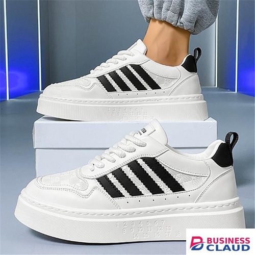 GALUIN Casual Mens Sneakers Low Top Lace Up Shoes- Black