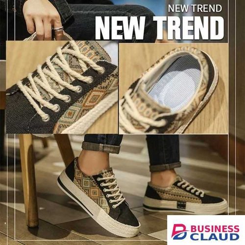 Men's Breathable Sneakers Sports Running Casual Board Shoes Black