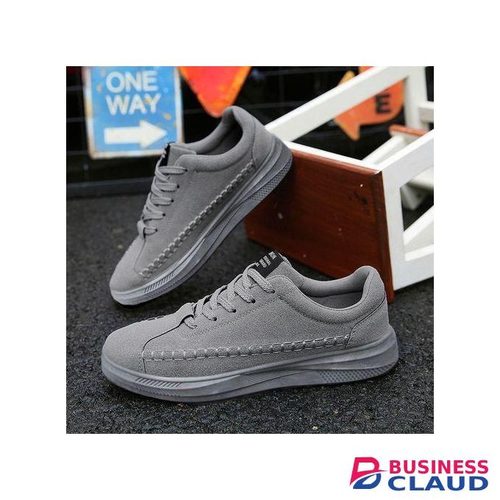 Banagat Men's Breathable Comfortable Lace-Up Classic Sport Running Shoes Sneakers Grey