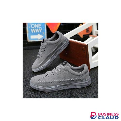 Banagat Men's Breathable Comfortable Lace-Up Classic Sport Running Shoes Sneakers Grey