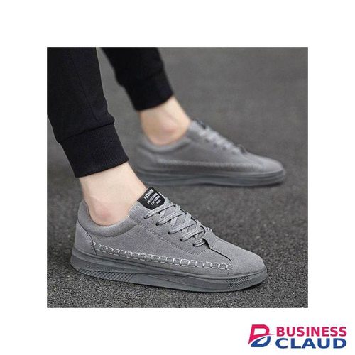 Banagat Men's Breathable Comfortable Lace-Up Classic Sport Running Shoes Sneakers Grey