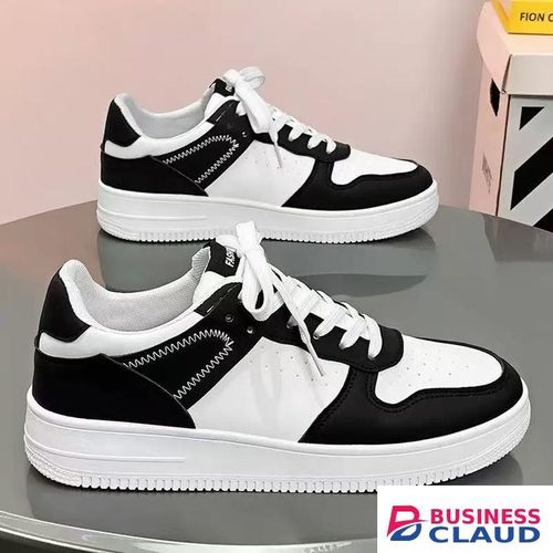 Men's Breathable Trendy Sneakers Sports Running Casual Board Shoes Black