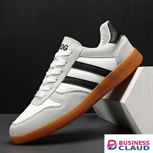 BLWOENS Men's Sneakers Casual Shoes Comfortable Sneakers Classic Lace-up Shoes - Gray