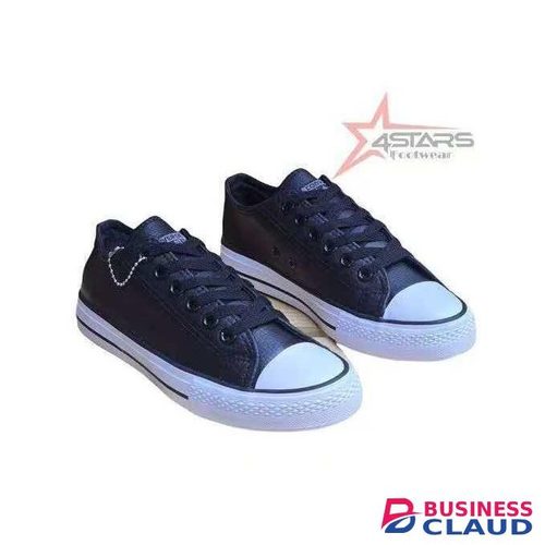 Canvas black white sole leather version