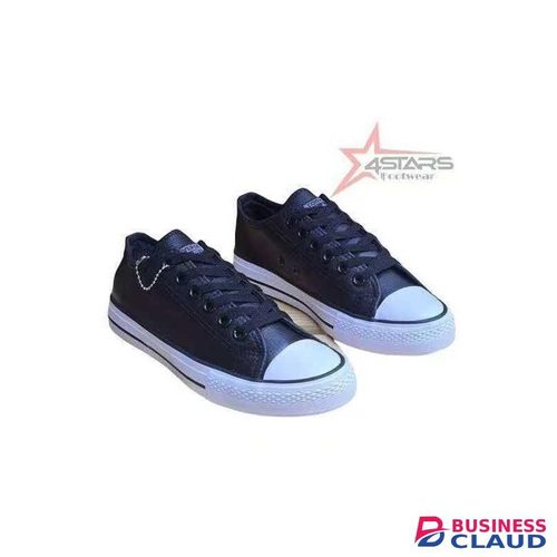 Canvas black white sole leather version