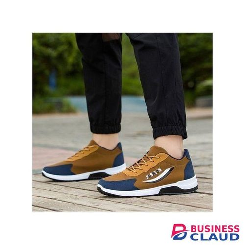 AIDAILU Men's Breathable Sneakers Casual Shoes Non-slip Comfort Sport - Brown