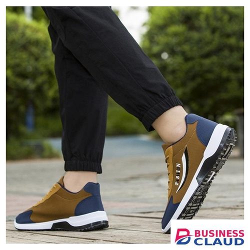AIDAILU Men's Breathable Sneakers Casual Shoes Non-slip Comfort Sport - Brown