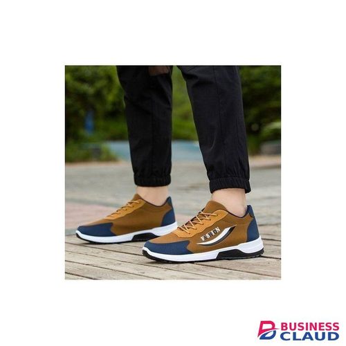 AIDAILU Men's Breathable Sneakers Casual Shoes Non-slip Comfort Sport - Brown