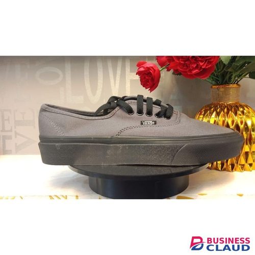 Canvas grey black double sole