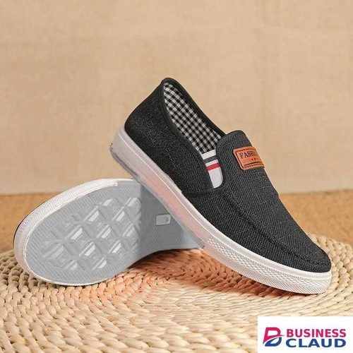 Black Men's Shoes Mens Loafers Sneakers Canvas Trendy Casual Sports Breathable