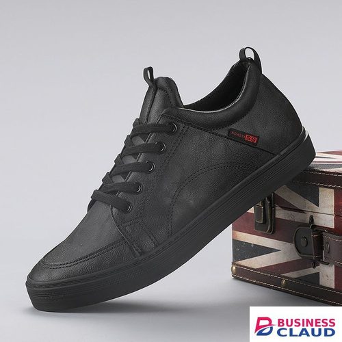 Autumn Men's Fashion Shoes Black High Top Casual Shoes Men Wear-resisting