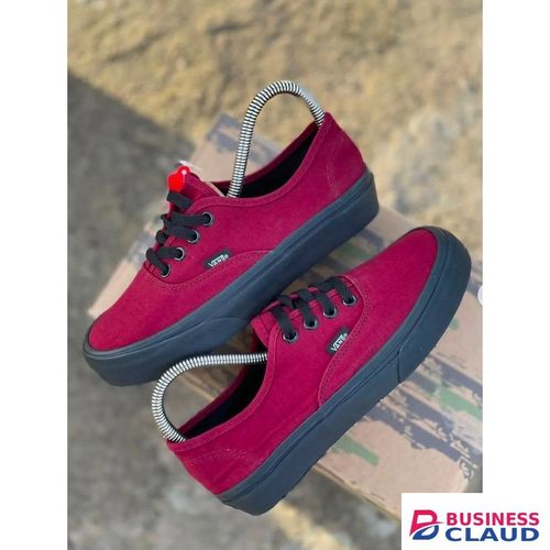 Canvas maroon double sole
