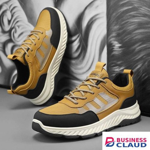 GALUIN Height increasing sports shoes, thick soled running shoes, breathable mesh shoes-Yellow