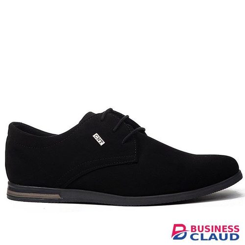 Cnt Suede Finish Smart Casual Mens Black Shoes
