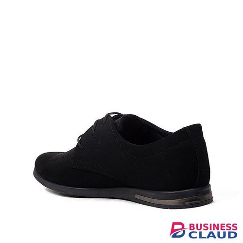 Cnt Suede Finish Smart Casual Mens Black Shoes