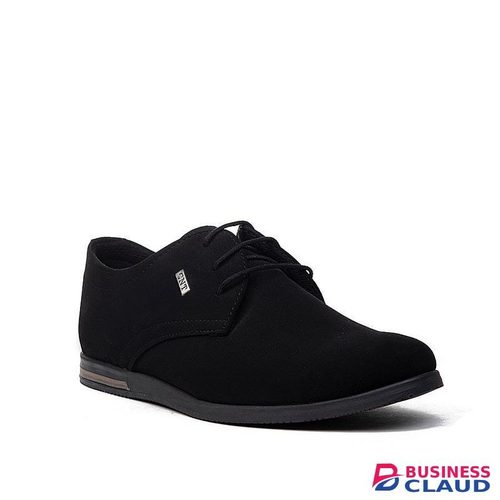 Cnt Suede Finish Smart Casual Mens Black Shoes