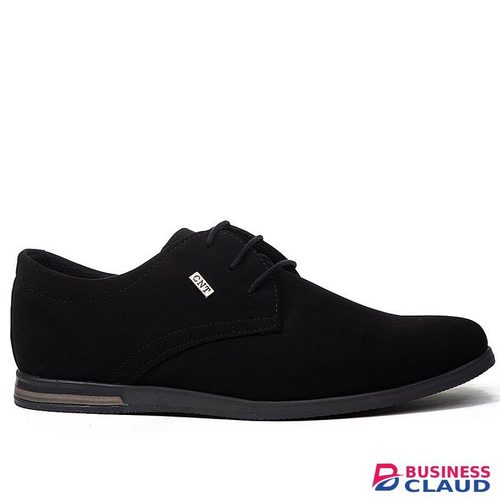 Cnt Suede Finish Smart Casual Mens Black Shoes