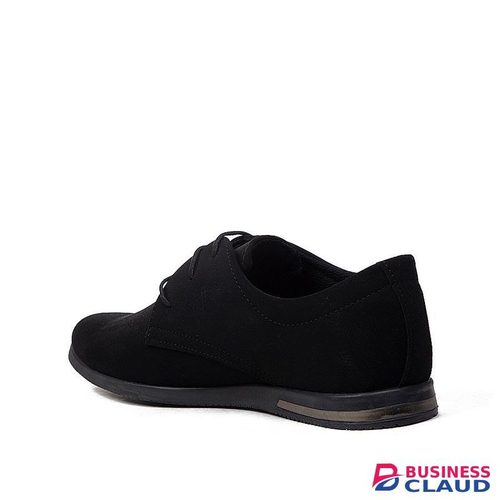 Cnt Suede Finish Smart Casual Mens Black Shoes