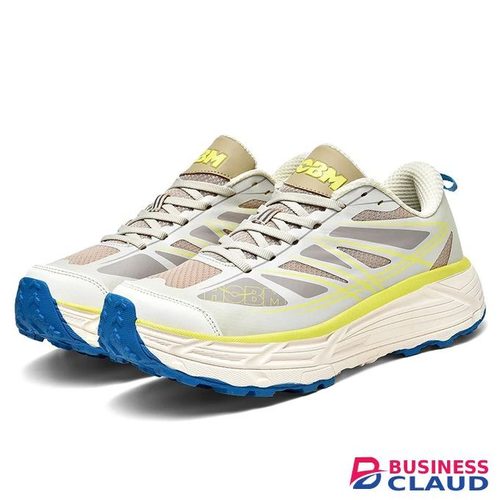 HOBM Breathable Mesh Running Shoes: Lightweight Sneakers, Cushioned Comfort Jogging Outdoor Sports Tennis Shoes - Yellow