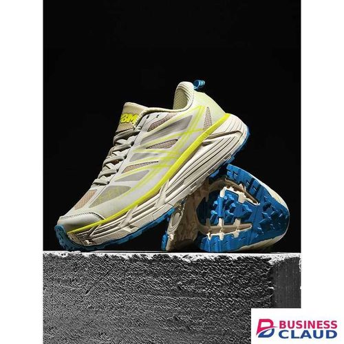 HOBM Breathable Mesh Running Shoes: Lightweight Sneakers, Cushioned Comfort Jogging Outdoor Sports Tennis Shoes - Yellow