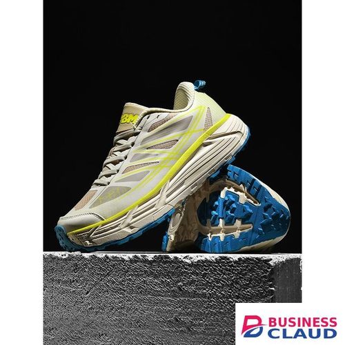 HOBM Breathable Mesh Running Shoes: Lightweight Sneakers, Cushioned Comfort Jogging Outdoor Sports Tennis Shoes - Yellow