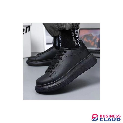 Banagat Men's Comfortable Gentle Casual Sport Running Sneakers Shoes Solid Black