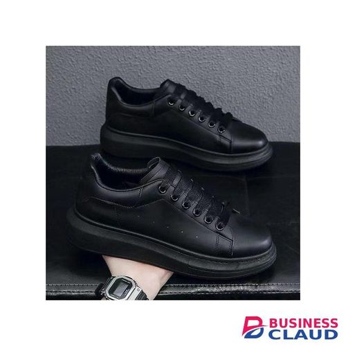 Banagat Men's Comfortable Gentle Casual Sport Running Sneakers Shoes Solid Black