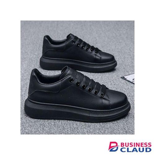 Banagat Men's Comfortable Gentle Casual Sport Running Sneakers Shoes Solid Black