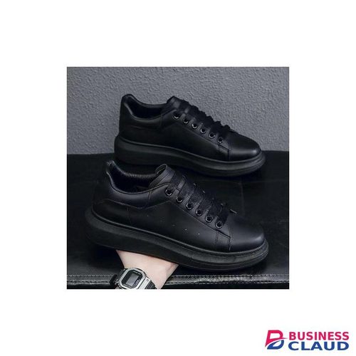 Banagat Men's Comfortable Gentle Casual Sport Running Sneakers Shoes Solid Black